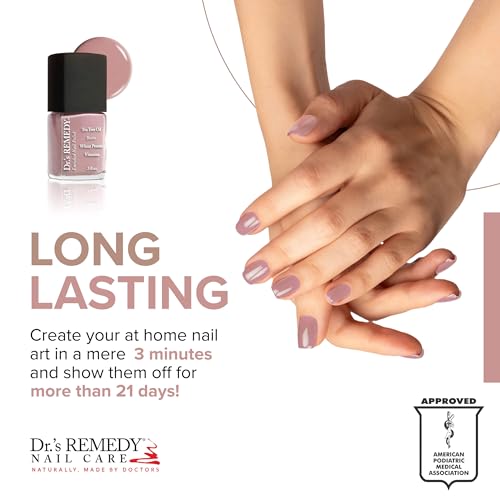 Dr¡¯s Remedy 3 Pack Nail Polish Kit, ANNIVERSARY Kit, All Natural Enriched Nail Strengthener Non Toxic and Organic - BRAVE Berry/TOTAL Two-in-One Glaze/RESILIENT Rose