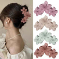 Colorful Plumeria Hawaiian Flower Hair Clips for Women - 4PCS Large Claw Clips for Thick Hair with Strong Hold, Beach Hair Accessories