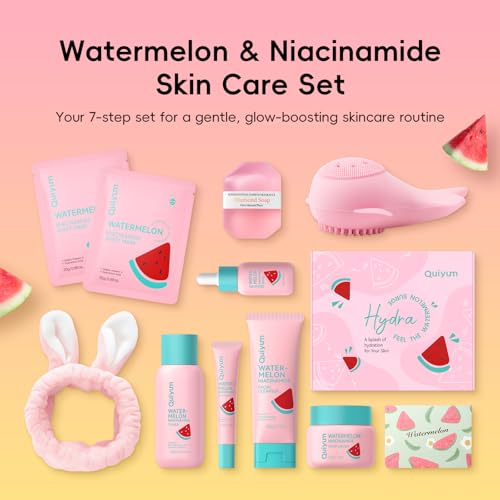 8-Piece Watermelon & Niacinamide Skincare Set for Women & Teens