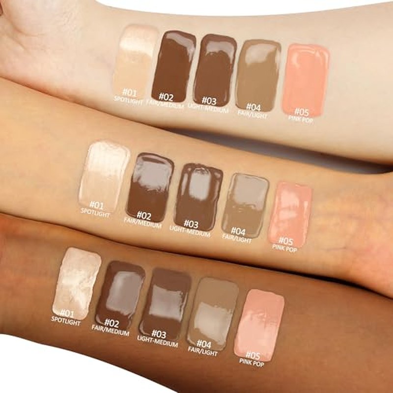 Anglicolor 3PC Liquid Contour Blush Highlighter Beauty Wand Set - Smooth & Lightweight Contour Stick for Liquid Contour, Blush, Highlighter Application, Vegan & Cruelty-Free (01+04+05)