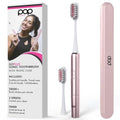 Pop Sonic Go Plus Rose Gold Electric Toothbrush for Adults - 2 Speed, Travel Case, 18000-24000 Strokes/Min
