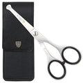 3 Swords Germany ? professional NOSTRIL NOSE and EAR HAIR SCISSORS trimmer, stainless steel, straight blade rounded tip with black case for men and women