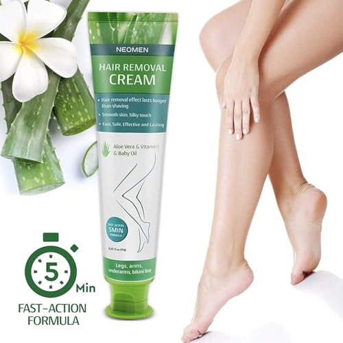 Hair Removal Cream for Men & Women - Painless Depilatory for Sensitive & Intimate Areas, Aloe Vera & Vitamin E, 3.7 Fl Oz Pack of 2