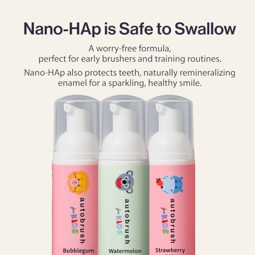 Autobrush Nano-HAp Fluoride-Free Foaming Toothpaste Mint 1.69 Fl Oz Pack of 2 - Whitening & Deep Cleaning