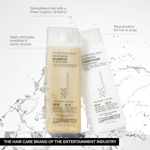 Tea Tree Invigorating Shampoo & Conditioner Set - Deep Clean, Color Safe, Vegan