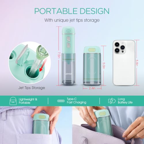 Portable Green Travel Water Flosser Mini WF510 with 3 Modes & Long Battery Life