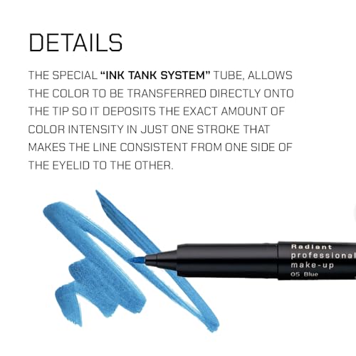 RADIANT PROFESSIONAL Liquid Waterproof Eyeliner Pen 05 Blue
