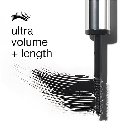 Fattening Mascara with Volume & Length - Safe for Sensitive Eyes, Jumbo Brush 0.3 Fl Oz