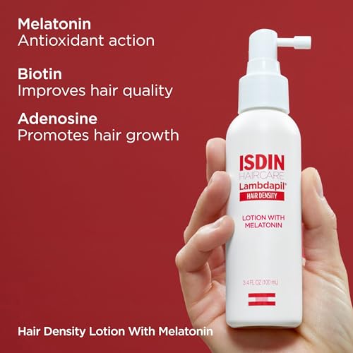ISDIN Lambdapil Thinning Hair Lotion with Melatonin, 3.4 fl oz