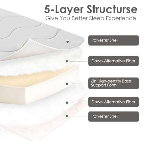 6-Inch Thick Floor Mattress - Japanese Futon for Sleeping & Lounging