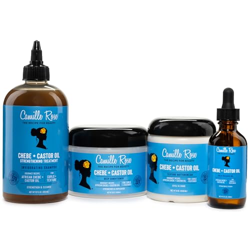 Camille Rose Black Castor Oil + Chebe Shampoo 2-Pack - 12 Fl Oz