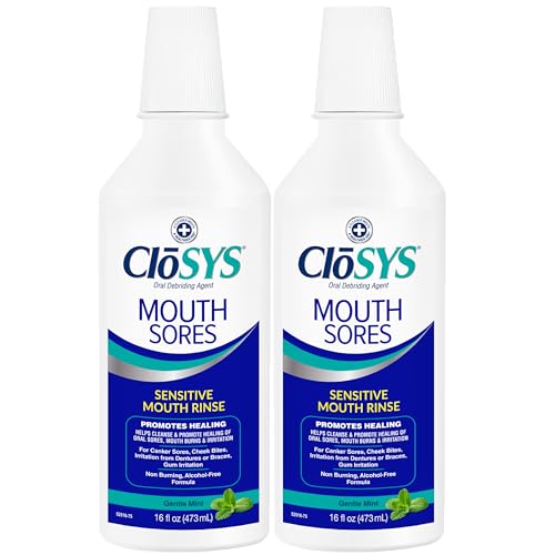 Hydrogen Peroxide Mouthwash for Oral Sores 16 oz 2 Pack - Gentle, Alcohol-Free