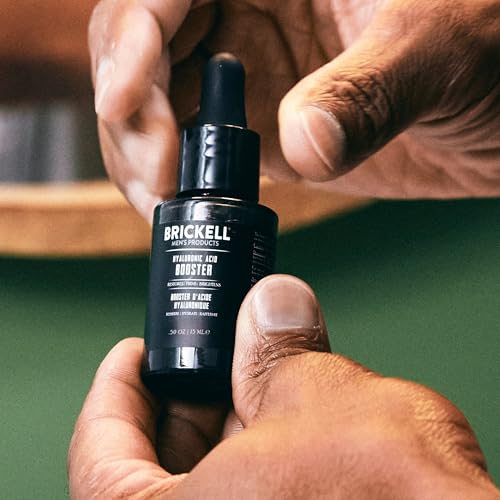 Brickell Men's Hyaluronic Acid Booster Serum for Face, Unscented 0.5 fl oz