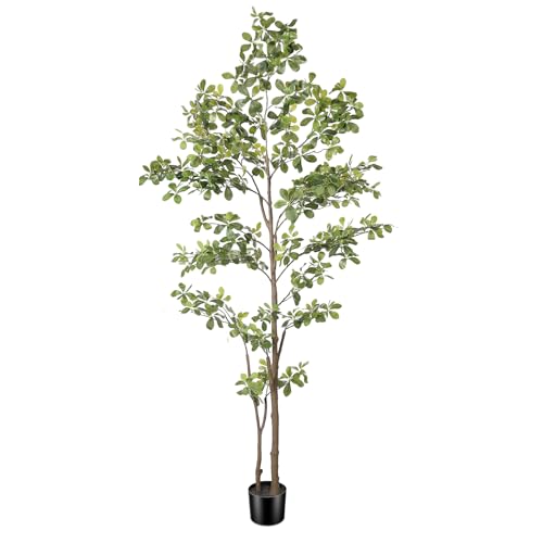 7ft Artificial Olive Tree with Realistic Trunk & Lifelike Leaves - Indoor Decor