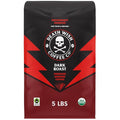 Death Wish Organic Dark Roast Ground Coffee 80 oz - Fair Trade & Bold Flavor with Cherry & Cocoa Notes - Pack of 1