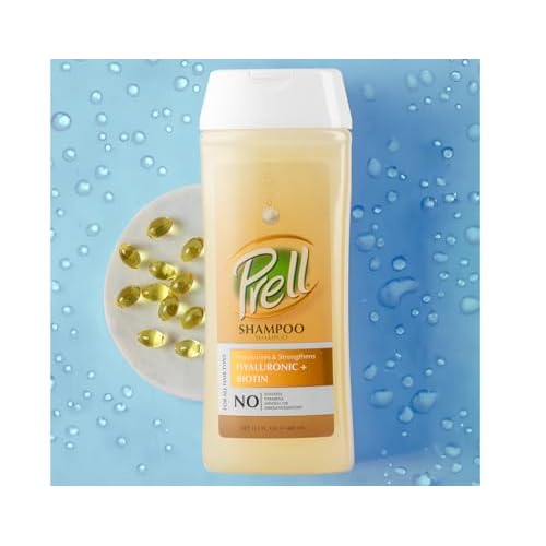 Prell Hyaluronic + Biotin Moisturizes & Strengthens Shampoo & Conditioner for All Hair Types 13.5 fl.oz