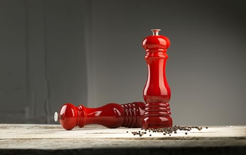 Salt and Pepper Mill Set 8-Inch - White Ceramic Grinders for Kitchen