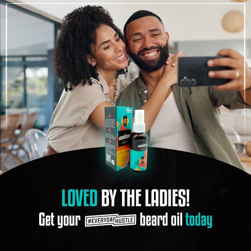 #EverydayHustle Beard Oil Spray for Men - Premium Beard Formula for Daily Grooming, Moisturizing, and Extra Shine, for all beard types, Jasmine scent, 60ml