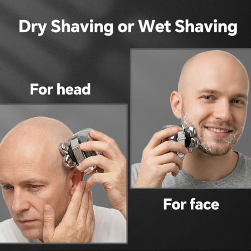 7-in-1 Waterproof Electric Shaver for Men with Nose Hair Trimmer & Clipper - Cordless Dry & Wet Grooming Kit