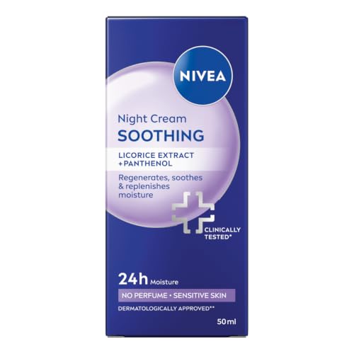 Sensitive Night Cream for Dry Skin - Hydrating Moisturizer with Grape Seed & Licorice