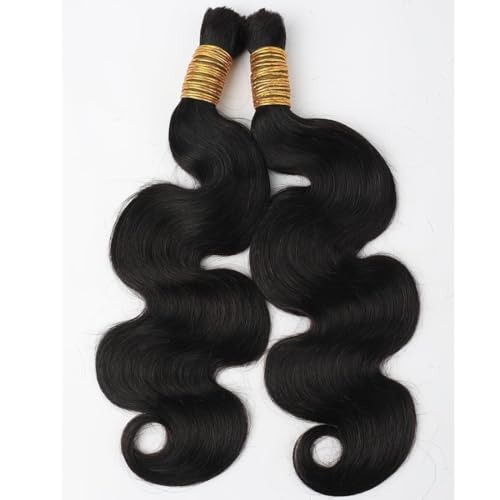 16 Inch Human Braiding Hair Body Wave Bulk for Boho Braids - No Weft, 100g