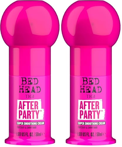 Summer Fruit TIGI Bed Head After Party Smoothing Cream - Anti-Frizz Hair Serum, Travel Size 1.69 fl oz (Pack of 2)