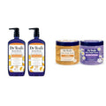 Dr Teal's Body Wash & Sugar Scrub Bundle with Epsom Salt, Vitamin C & Essential Oils, 24oz Body Wash (Pack of 2) & 19oz Sugar Scrub (Pack of 2)