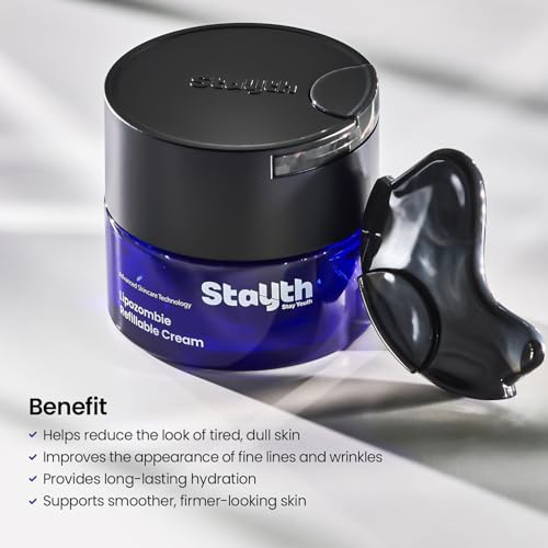 Lipozombie Refillable Cream - Korean Skincare Anti-Wrinkle Hydrating Cream with Peptides, Fermented Extracts & Liposome Tech for Glass Skin, Radiance (50ml / 1.69 fl. oz, Original)