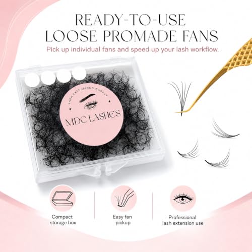 Premade Eyelash Fans 500 Pairs 5D 0.05CC 17mm for Volume Lash Extensions