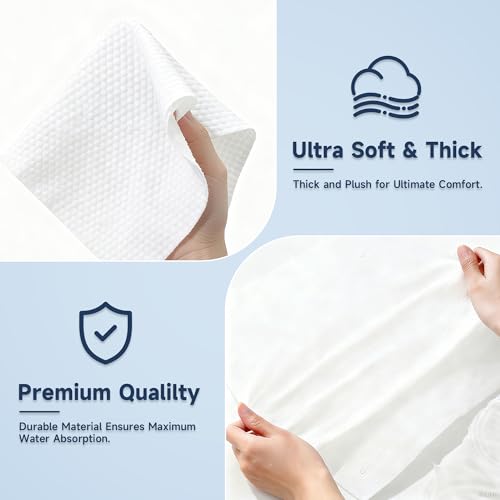 White 200 Pack Compressed Towels - Portable Disposable Face & Hand Towels