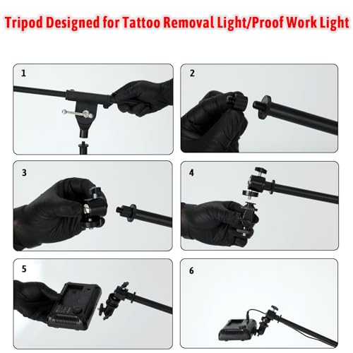 Tripod for LED Tattoo Work Light - Polarized Light Stand, Not Included