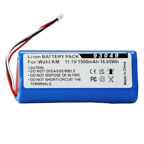 Replacement Li-ion Battery for Wahl KM Cordless Clippers - Replaces 93049-101 1500mh