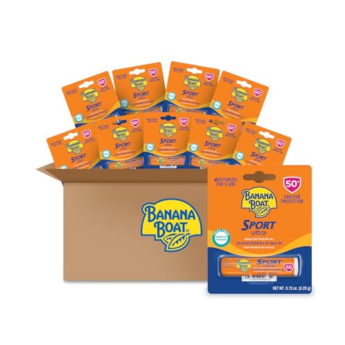 Lip Sunscreen SPF 50 Pack of 10 - Water-Resistant Lip Balm with Aloe & Vitamin E