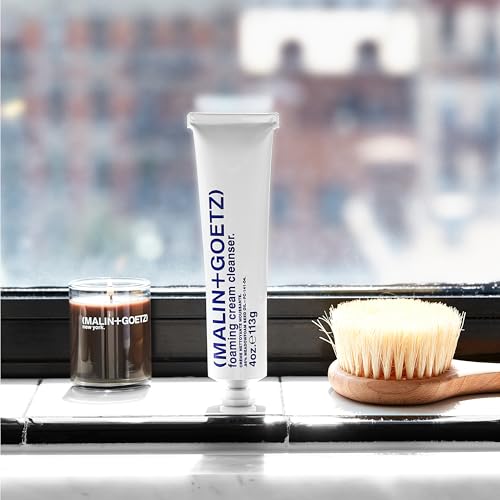 MALIN+GOETZ Foaming Cream Cleanser | Gentle Daily Cream-to-Foam Face Wash with Jojoba Milk, Prebiotics + Ceramide-Rich Glycolipids | Non-Stripping, pH-Balanced Formula | Vegan + Cruelty-Free (4 Fl Oz)