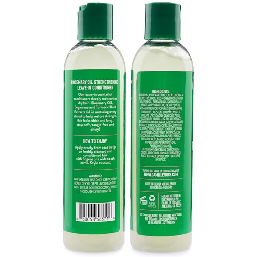 Camille Rose Leave-In Conditioner 2-Pack - Rosemary & Olive Oil, 8oz Each