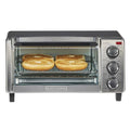 BLACK+DECKER 4 Slice Stainless Steel Toaster Oven – Compact, Multi-Function Kitchen Appliance