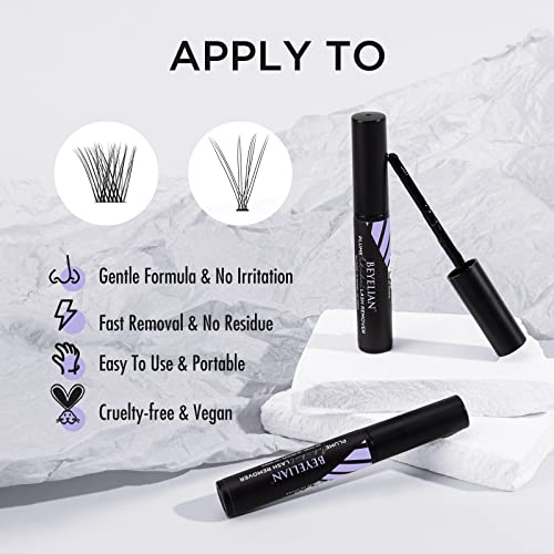 BEYELIAN Lash Remover, Cluster Lash Glue Remover for DIY at Home Non-irritating Mascara Wand 10g (2 Pack)