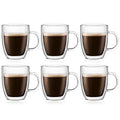 Bodum 10oz Bistro Double Wall Insulated Mug Set of 6 - Clear Borosilicate Glass