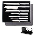 RADA Silver Cutlery Starter Gift Set (S38) with Sharpener - 7 Pieces