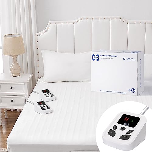 Sealy Queen Heated Mattress Pad with Dual Control & 10 Heat Settings
