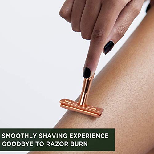 Rose Gold Double Edge Safety Rzor+100 Counts Safety Razor Blades