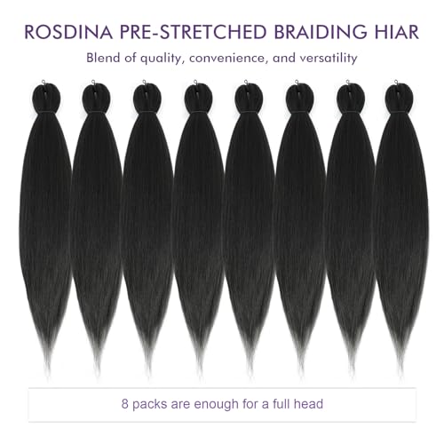 Pre-Stretched Braiding Hair 26 Inch Pack of 8 Dark Brown Yaki Texture for Twist & Box Braids Variation of THIS listing