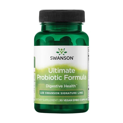 Swanson Ultimate Probiotic Formula Digestive Health Immune System Support 66 Billion CFU Prebiotic NutraFlora scFOS 30 DRcaps Veggie Capsules (Caps)