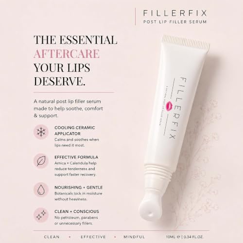 Organic Lip Filler Aftercare Balm with Arnica & Botanical Oils - Cooling Ceramic Applicator