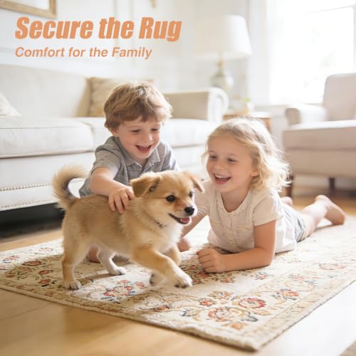 9' x 12' Non-Slip Rug Pad - Felt & Rubber Underlay, Waterproof, Thick