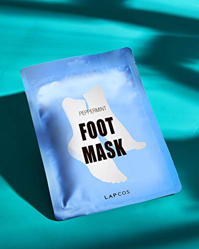 Foot Mask 5-Pack - Moisturizing Spa Treatment with Peppermint & Lavender - Dry Cracked Heel Repair
