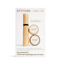 ATTITUDE Oceanly Brown Makeup Set, EWG Verified Eyeshadow and Lash Serum Infused Mascara, Vegan Beauty, Set of 3 Products