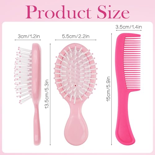 HQSLsund 5.5 Inch Bulk Hair Comb & Brush Set - 100 Pack, Multi-Color, Individually Wrapped