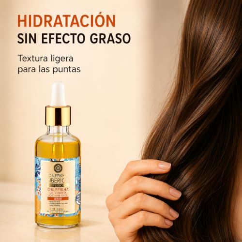 Organic Sea Buckthorn Hair Oil for Split Ends & Shine - 50ml