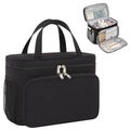 Travel Toiletry Bag with Compartments Waterproof Makeup Organizer for Women & Girls - Black